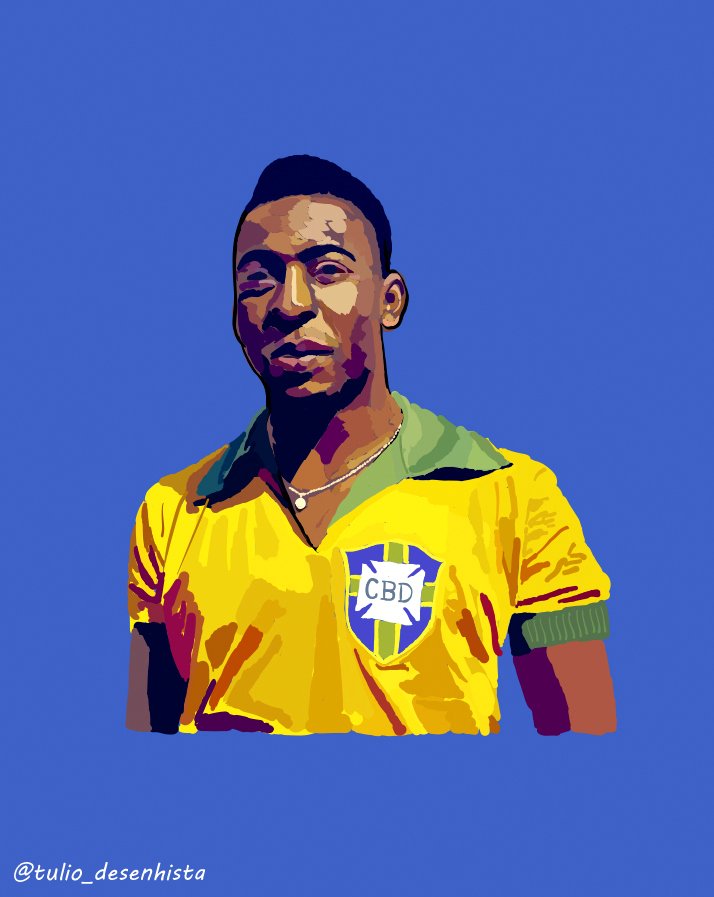 Arte de desenhista de Ouro Preto aparece em exposição virtual homenageando Pelé