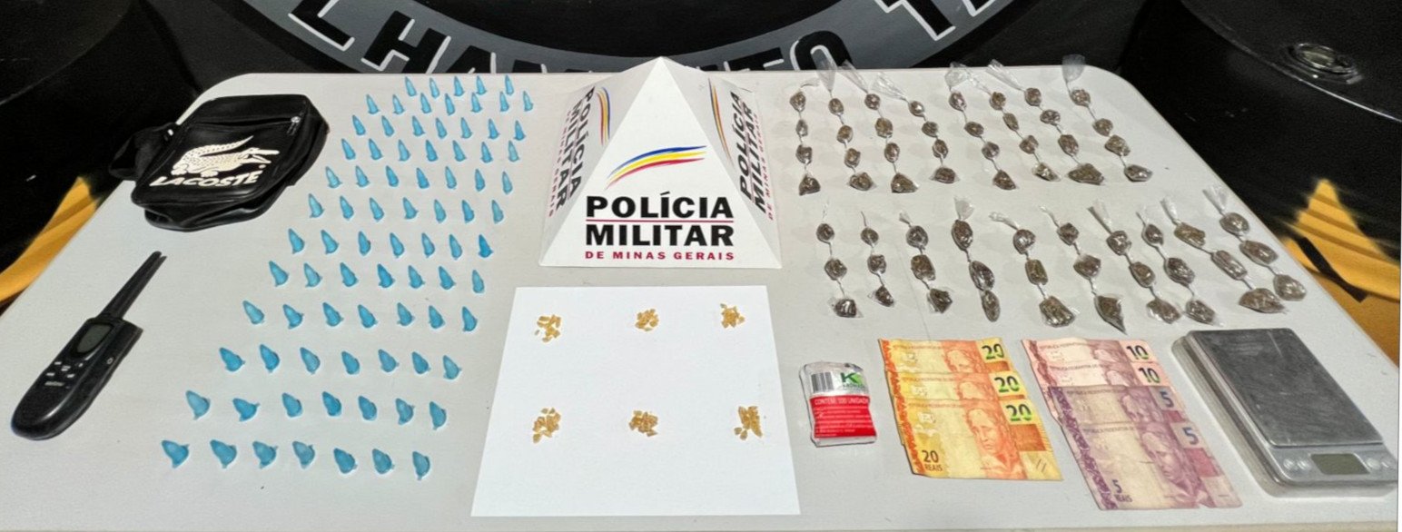 Polícia Militar prende traficante de 17 anos