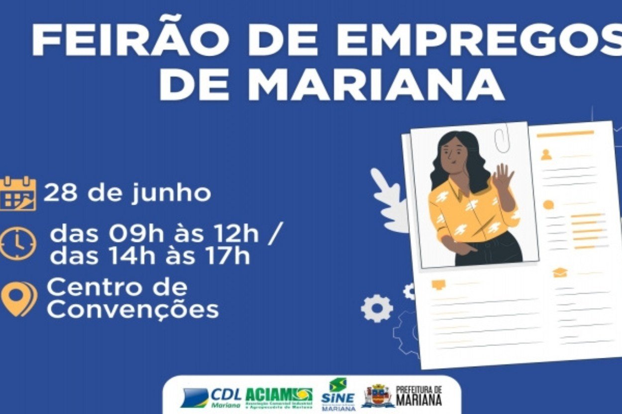 1ª edição do feirão de empregos de Mariana acontece dia 28 de junho