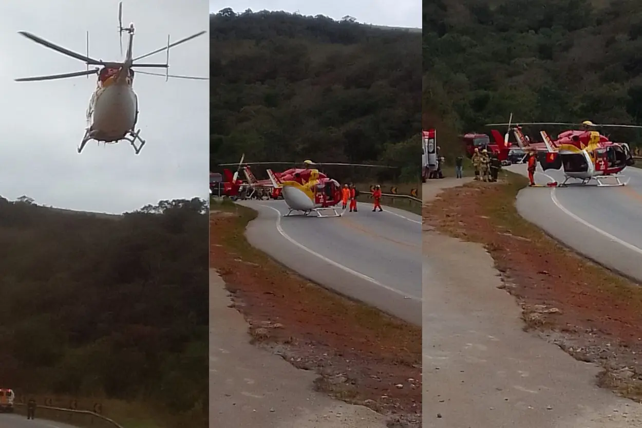 Grave acidente na BR-356 em Ouro Preto deixa duas vítimas com ferimentos graves