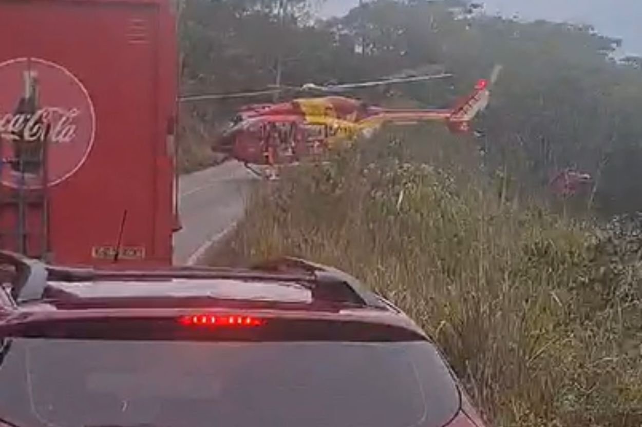 Acidente entre Ouro Preto e Ouro Branco no final desta tarde
