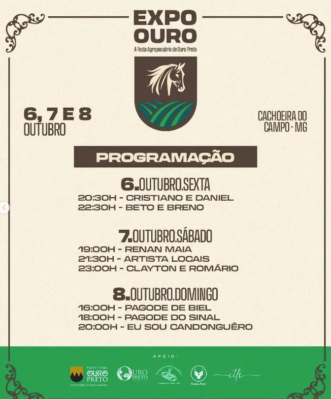 'Namorando ou não' o povo de Ouro Preto reencontra a Expo Ouro após 11 anos