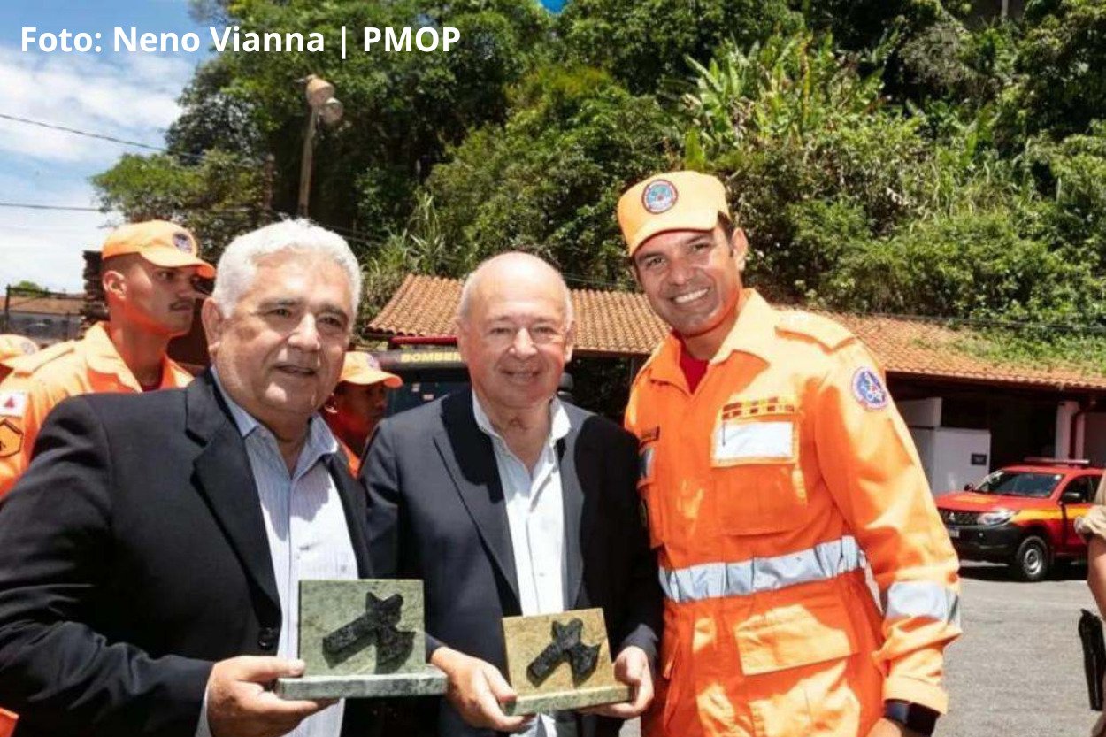 Prefeitura de Ouro Preto comparece a comemoração de aniversário a Segunda Companhia de Bombeiros Militar do município.