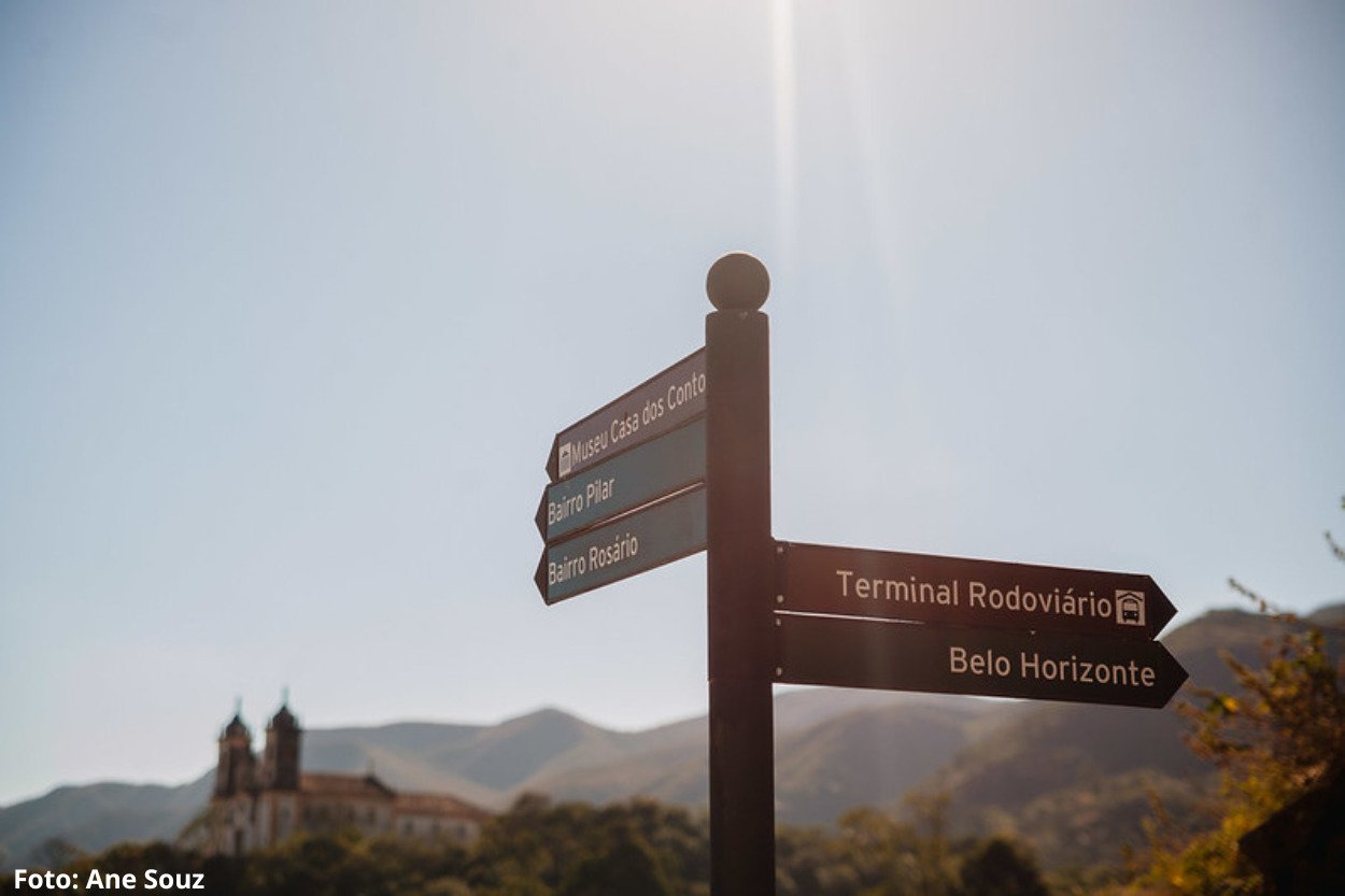 Foto de placas em Ouro Preto