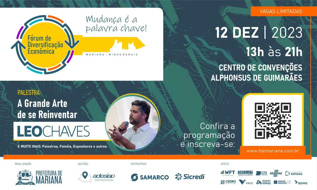 Fórum de diversificação econômica acontece em Mariana; Leo da dupla Victor e Leo irá palestrar