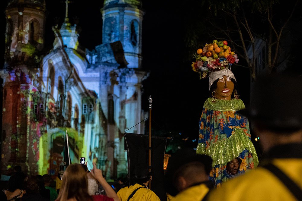 Projeção mapeada natal de Ouro Preto - Foto Ane Souz