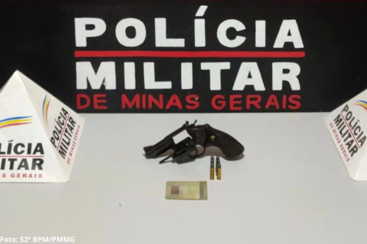 Arma de fogo apreendida em Itabirito