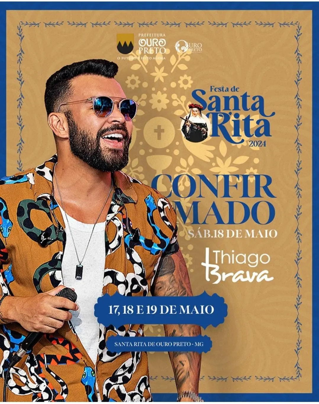 Felipe Araújo e Thiago Brava estarão neste final de semana em Santa Rita de Ouro Preto