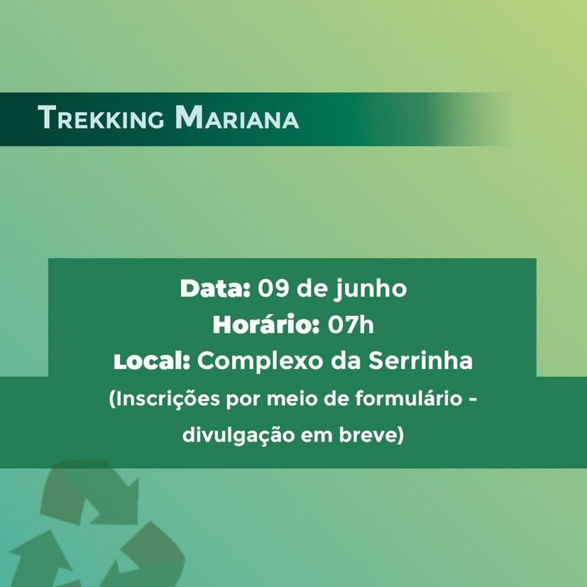 Mariana promove Semana do Meio Ambiente entre 3 e 9 de junho; confira a programação