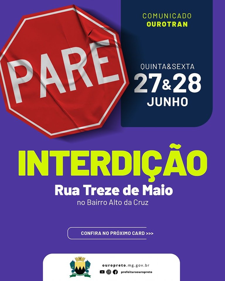 Rua Treze de Maio interditada