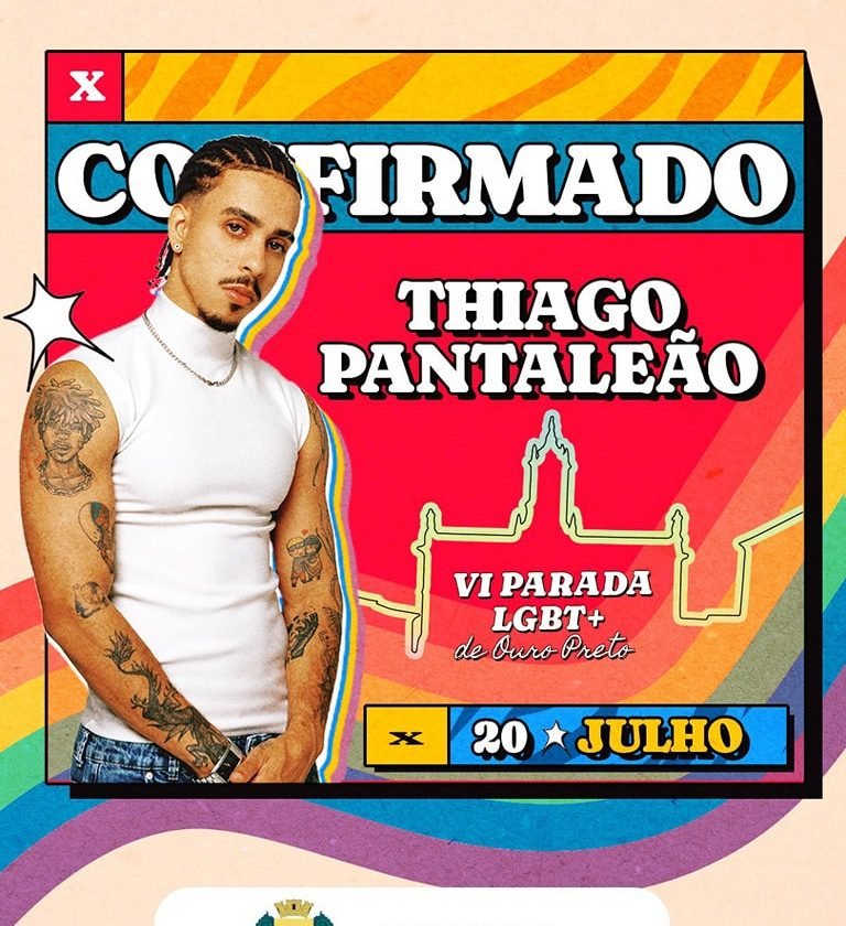 Thiago Pantaleão se apresentará na Parada LGBT de Ouro Preto