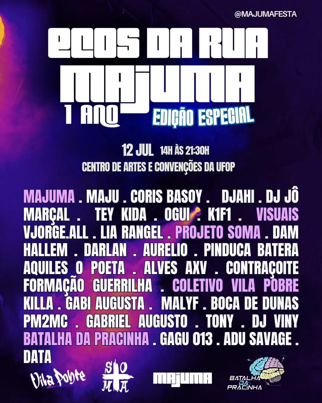 'Festa Majuma': Ouro Preto recebe festival de artistas independentes que emitem os 'Ecos da Rua'