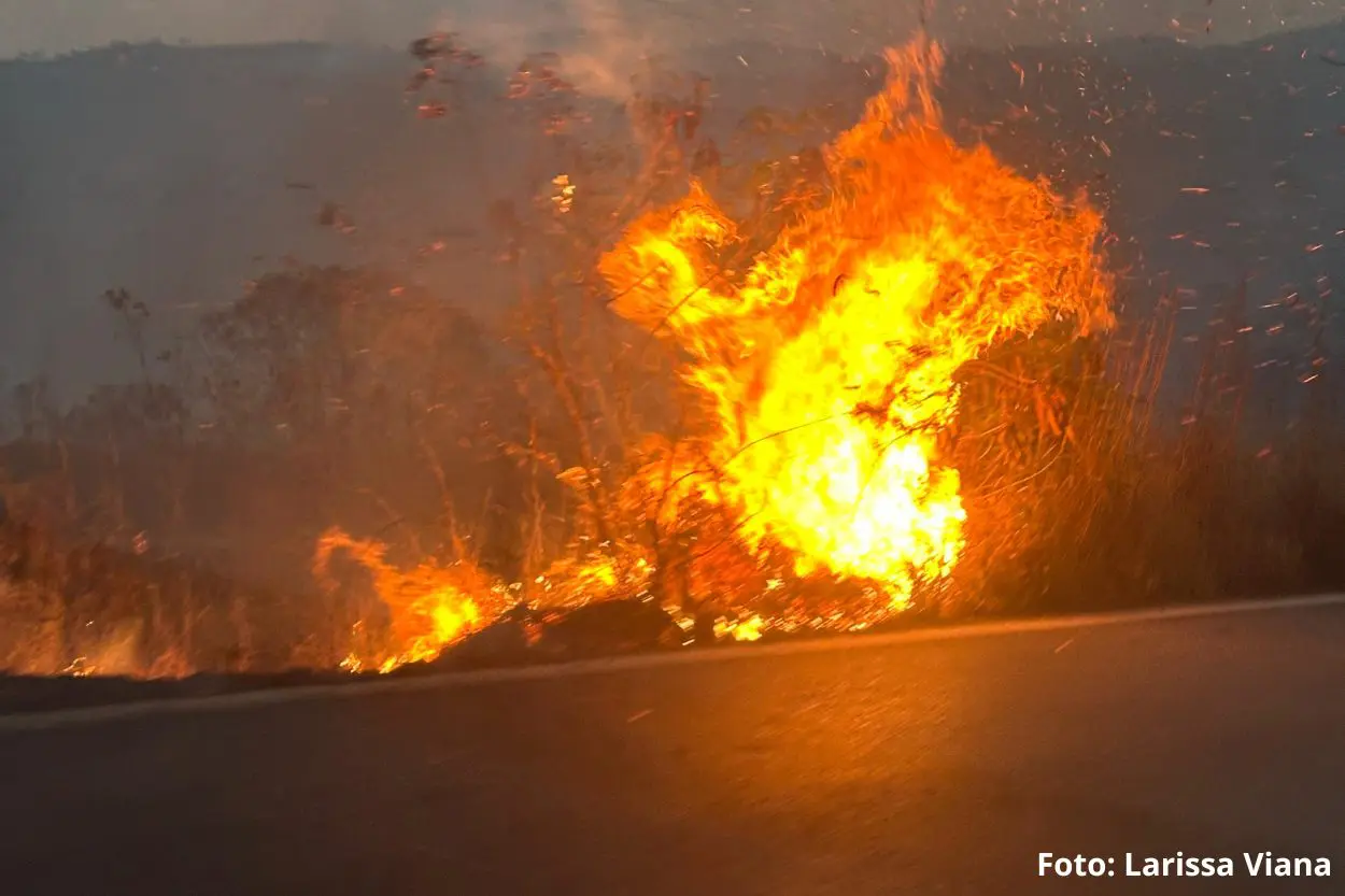 Diversos focos de incêndio são registrados na MG-129 em Ouro Preto