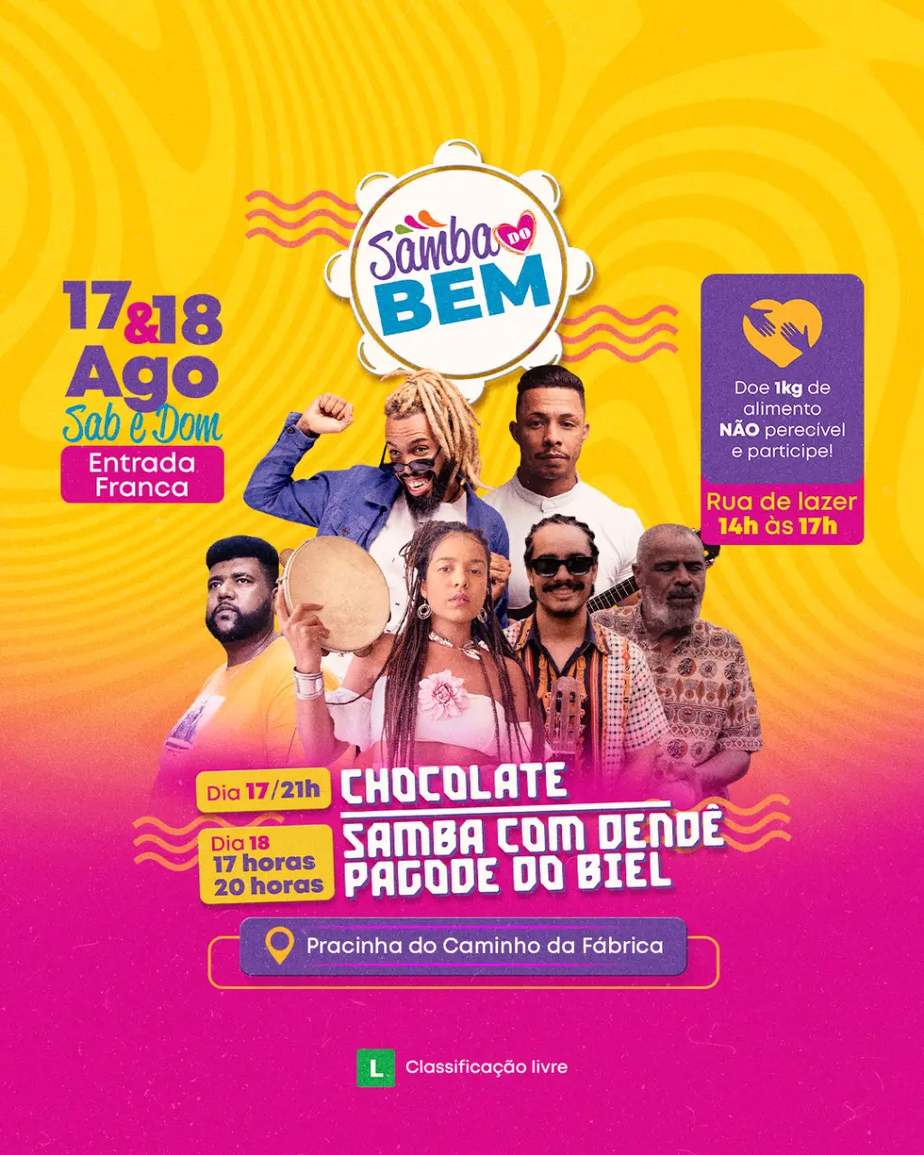 'Samba do Bem' acontece neste final de semana em Ouro Preto