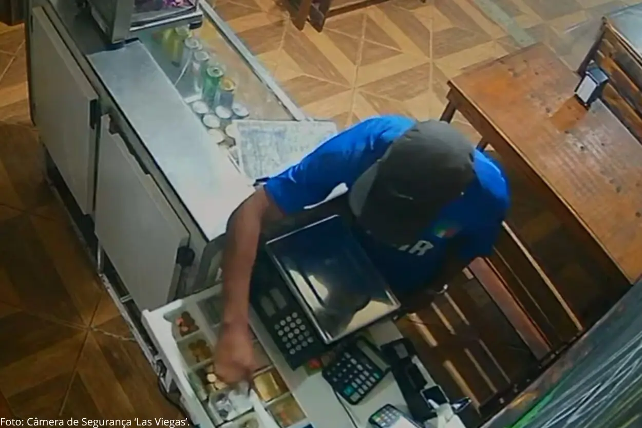 Câmera registra furto em lanchonete em Padre Viegas, Mariana; veja