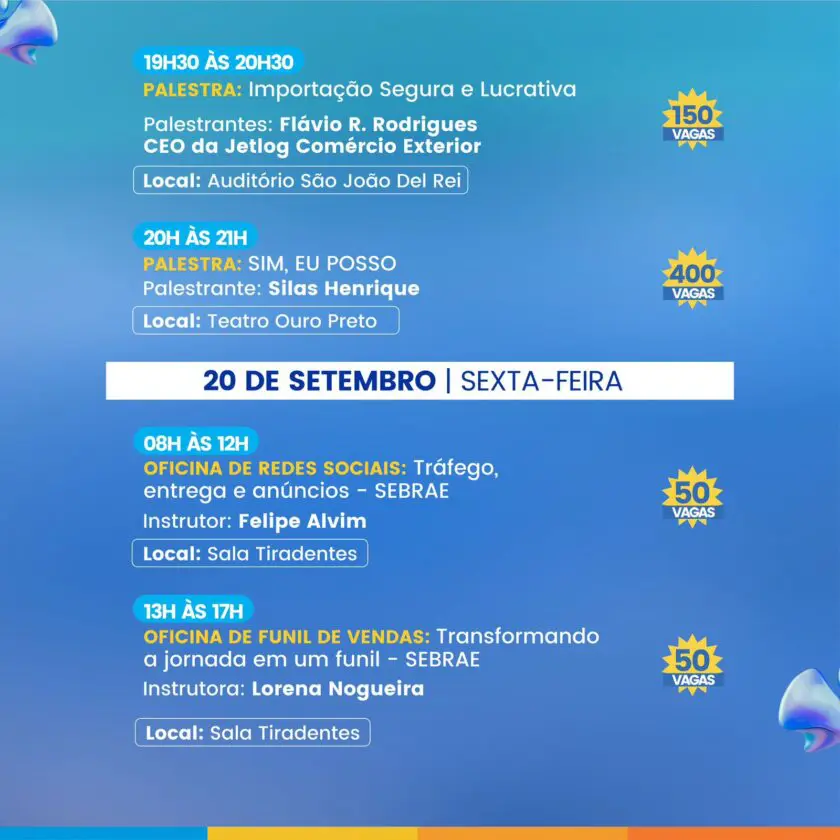 Confira a programação da 2ª Semana do Desenvolvimento Econômico de Ouro Preto
