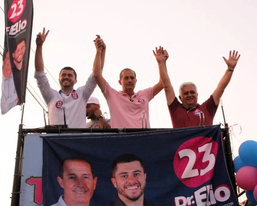 Rapahael Rondow, Dr. Elio e Orlando Caldeira (Foto: Divulgação/Site oficial da campanha)
