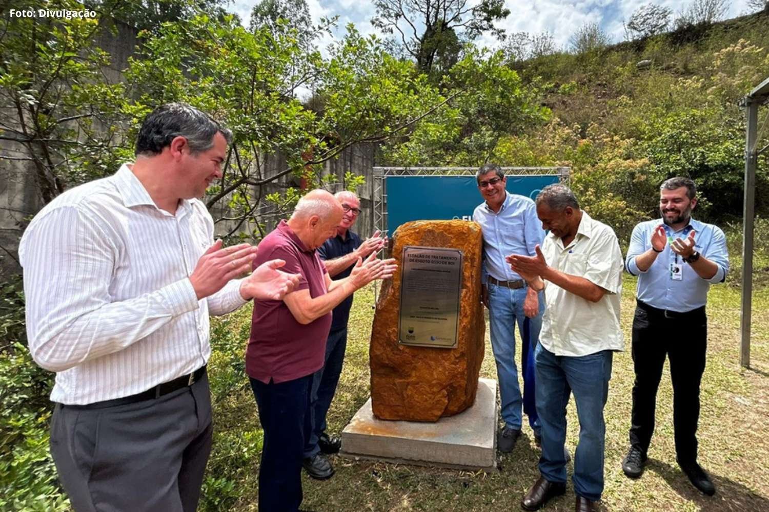 Saneouro lança pedra fundamento da ETE Osso de Boi