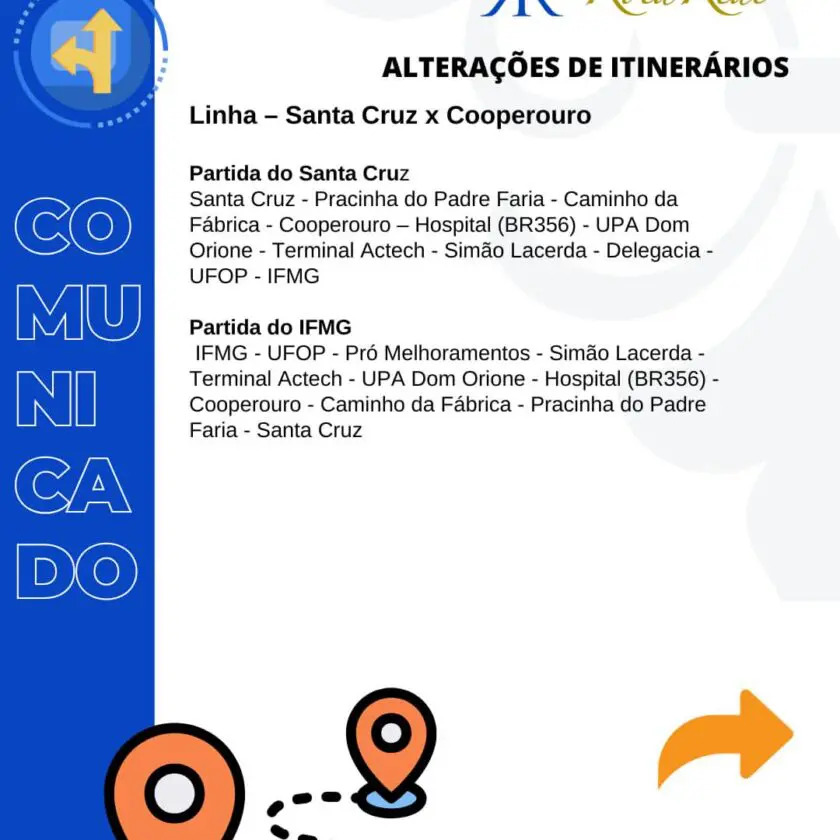 A Prefeitura Municipal de Ouro Preto anunciou a Rua Pandiá Calógeras (Morro do Gambá) será interditada hoje (28). 