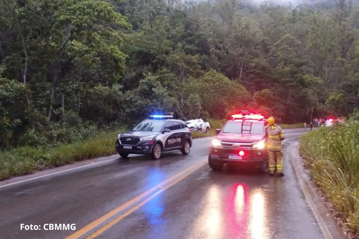 Homem de 70 anos morre em acidente na MG-129, entre Mariana e Antônio Pereira