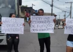 Moradores do Morro Santana protestam contra a Rota Real