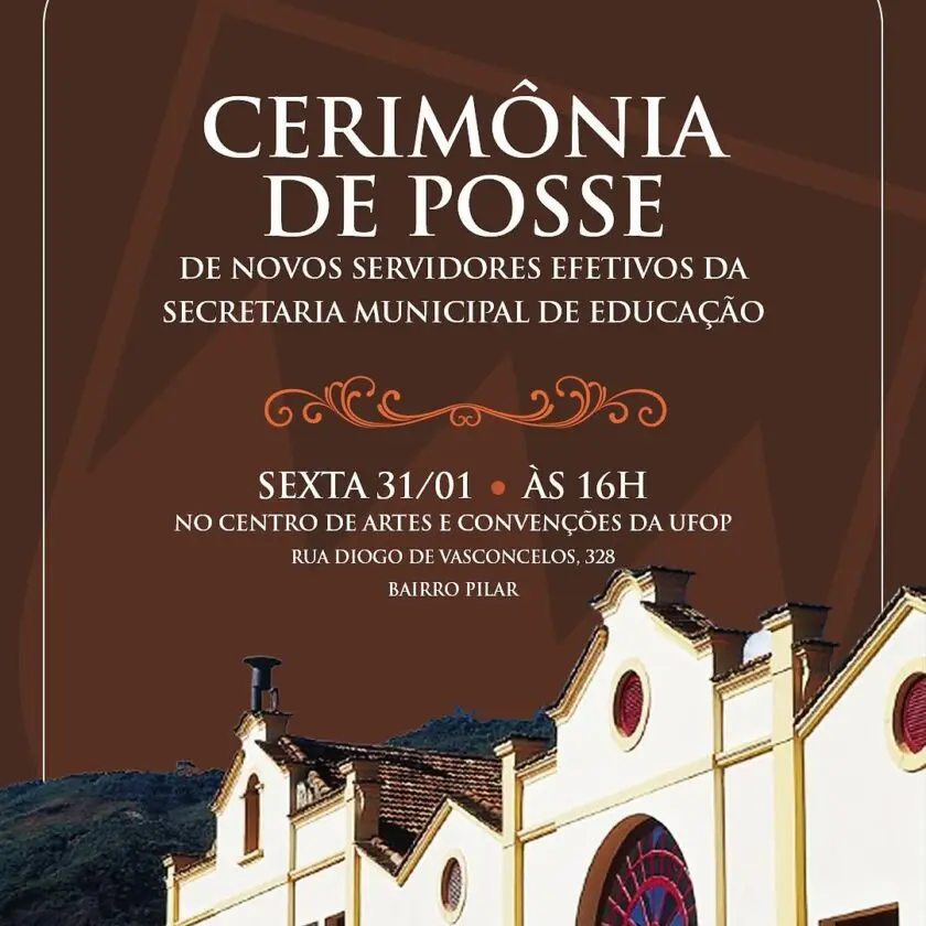 Concursados da educação tomam posse nesta sexta-feira (31) em Ouro Preto