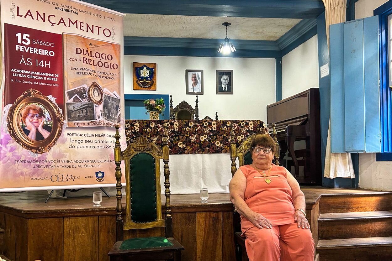 Aos 86 anos, moradora de Mariana lança primeiro livro