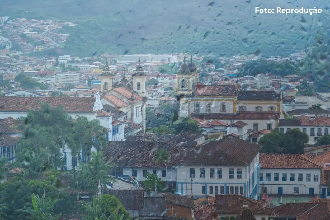Chuva intensa pode atingir Mariana nesta quarta-feira