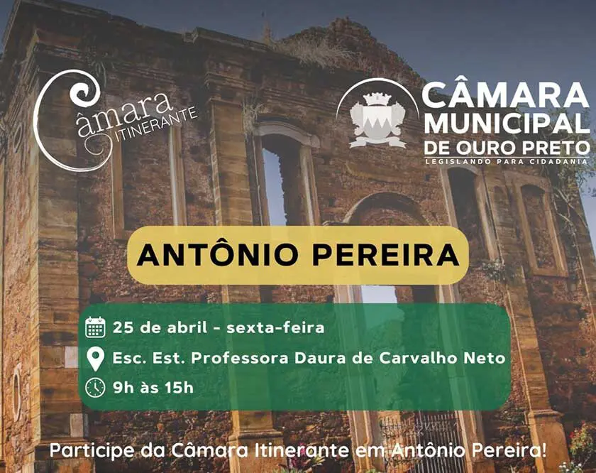 Antônio Pereira recebe Câmara Itinerante nesta sexta