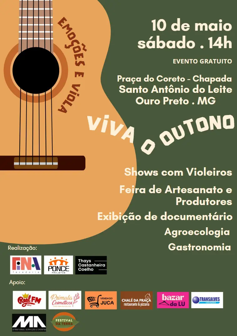 Chapada, em Ouro Preto, recebe evento 'Viva o Outono' em maio