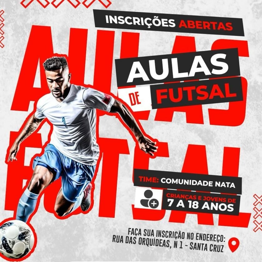 Aulas de futsal gratuitas para crianças e adolescentes em Ouro Preto