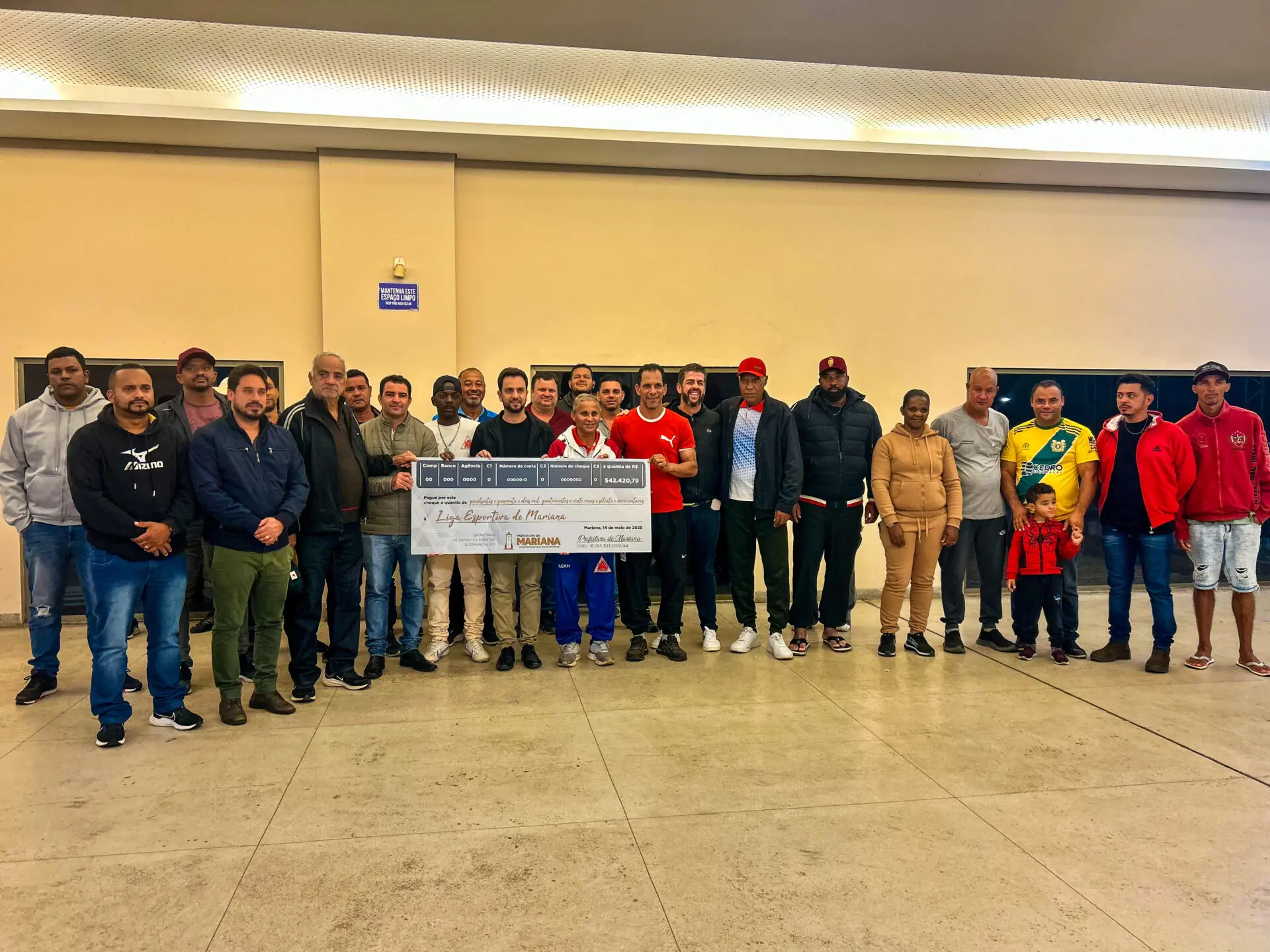 Prefeitura de Mariana repassa mais de R$ 540 mil à Liga Esportiva