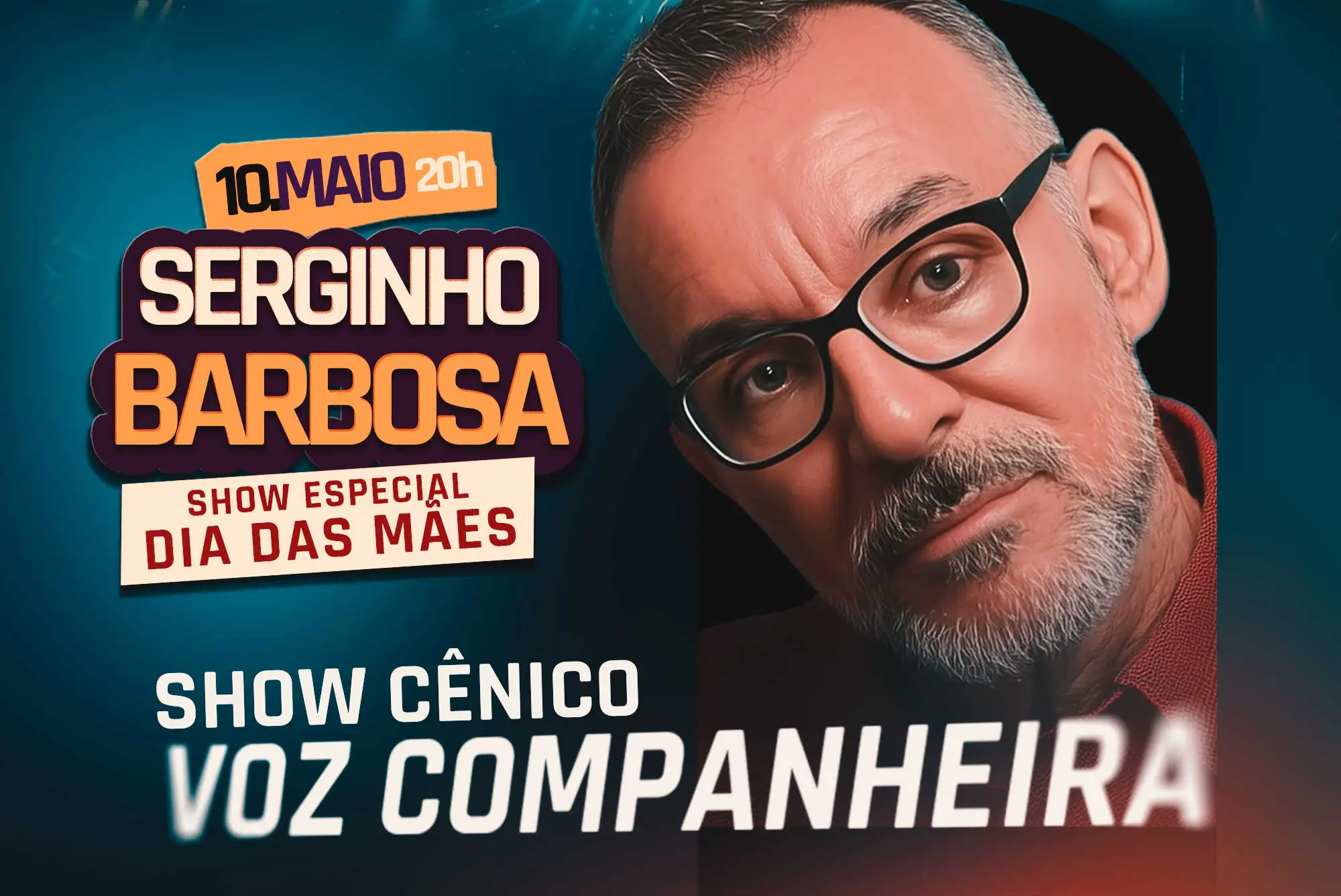 Serginho Barbosa realizar show cênico musical em homenagem às mães em Itabirito