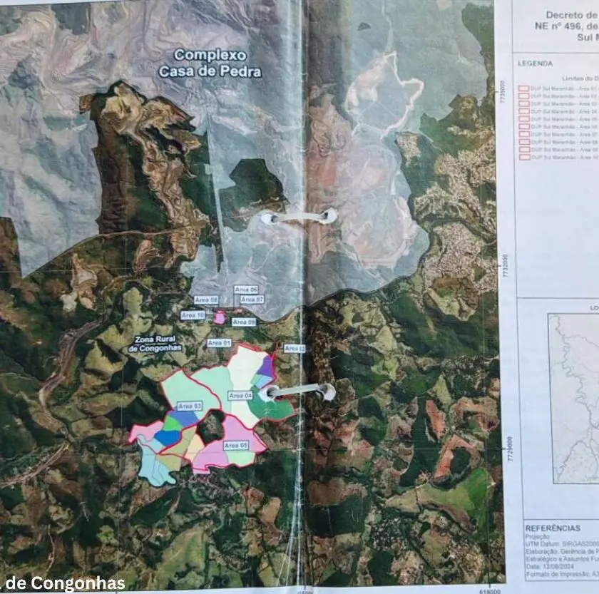 Governo de Minas desapropria área para expansão da mineração em Congonhas