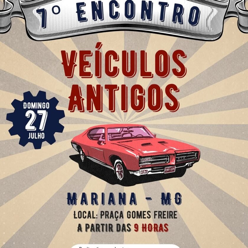 Mariana receberá encontro de carros antigos em julho