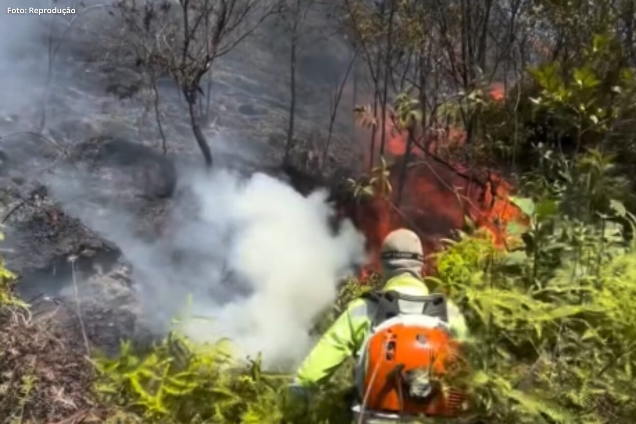Incêndio atinge área de mata em Ouro Preto e Defesa Civil alerta para tempo seco