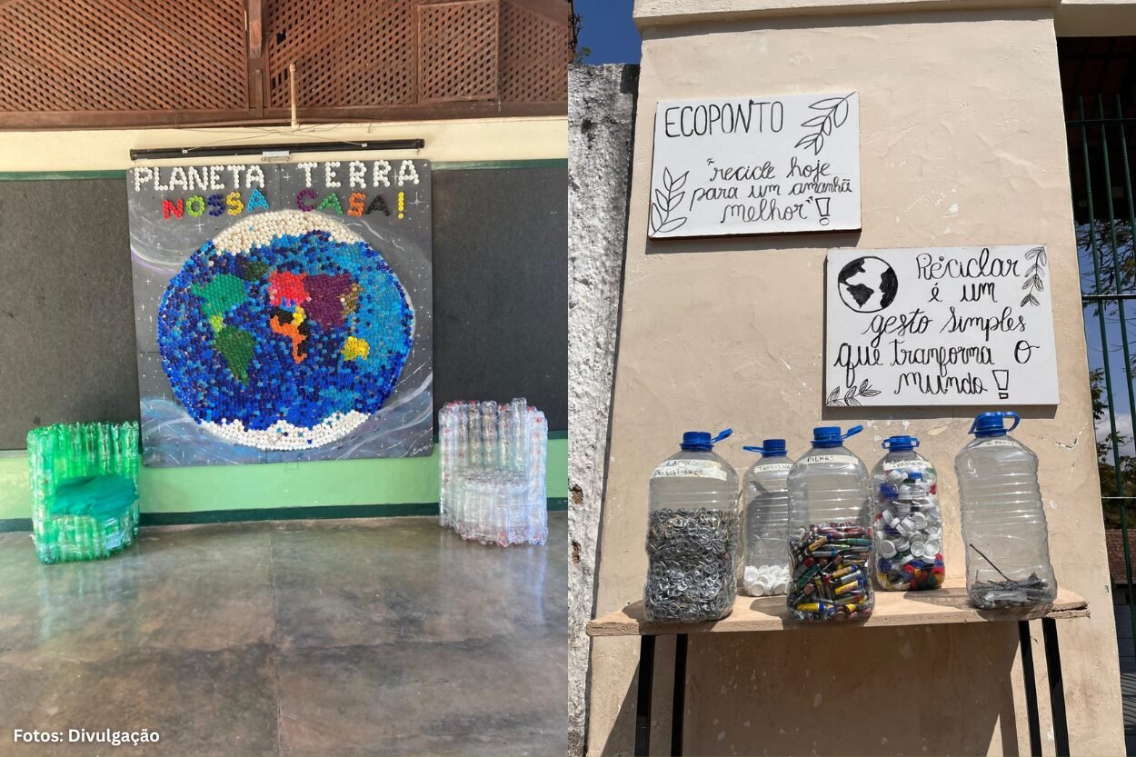 EEPAL e Tampart transformam tampinhas em arte em Cachoeira do Campo