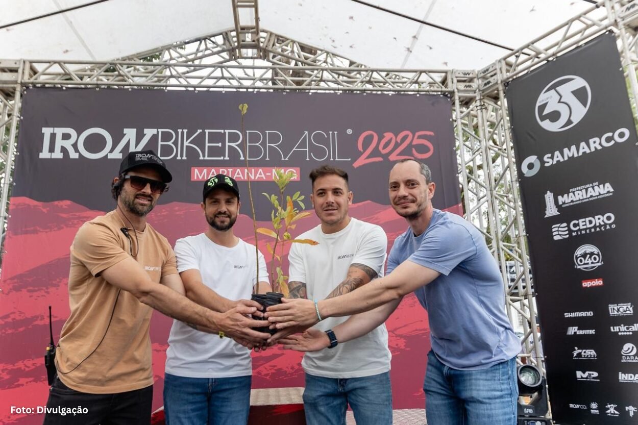Iron Biker Brasil celebra atletas com ação ambiental em Mariana