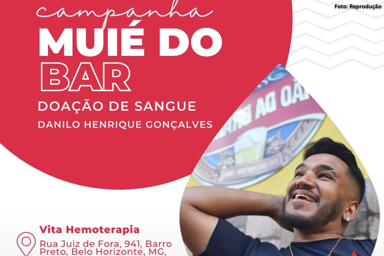 Campanha de doação de sangue mobiliza apoio para Danilo “Muié do Bar”