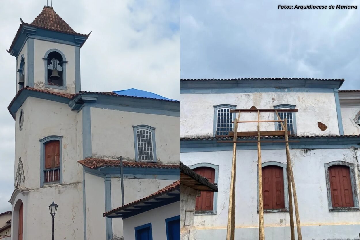 Igreja da Confraria terá obras emergenciais para evitar colapso estrutural em Mariana
