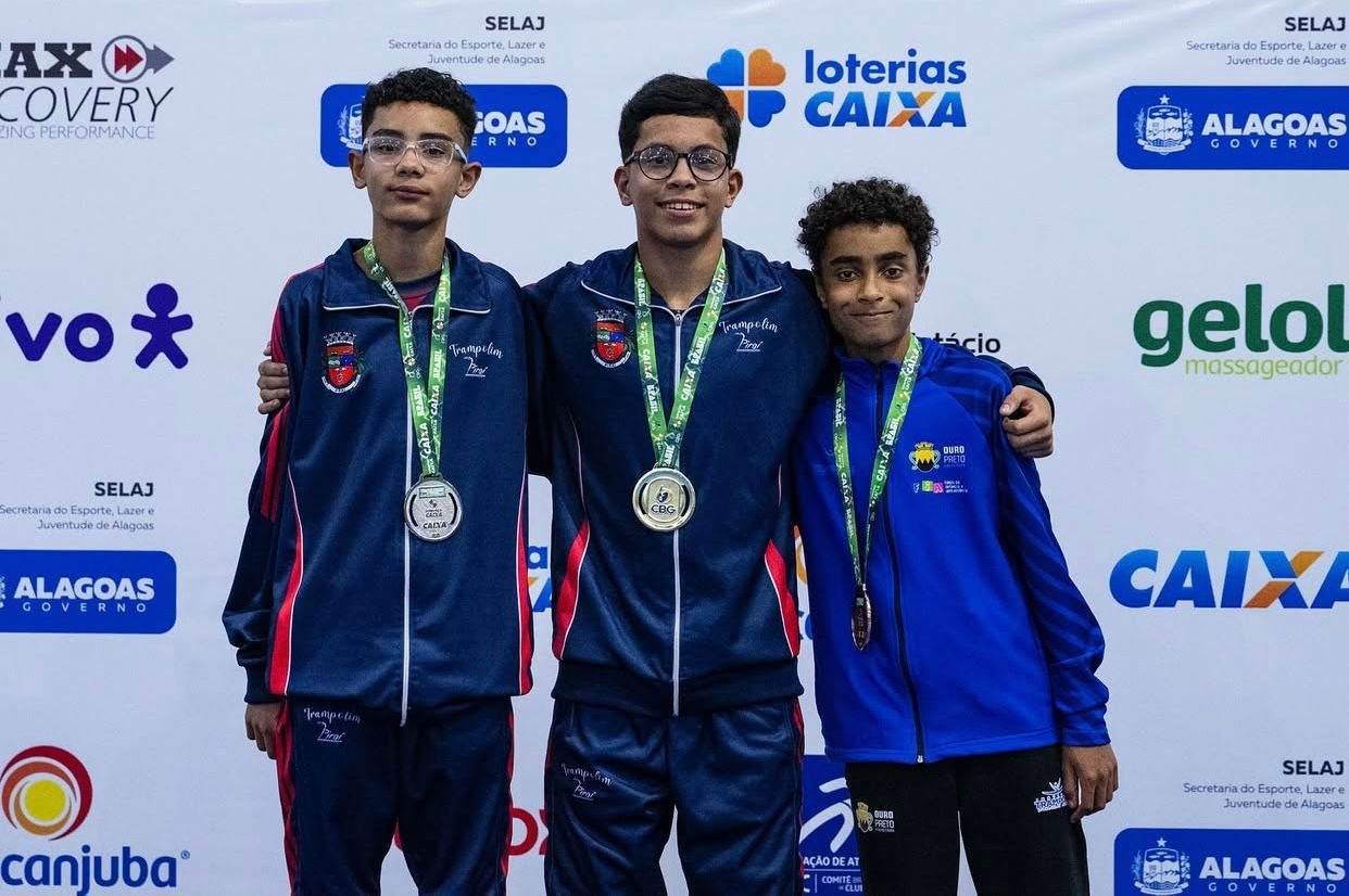 Atletas de Ouro Preto conquistam pódio no Brasileiro de Ginástica de Trampolim