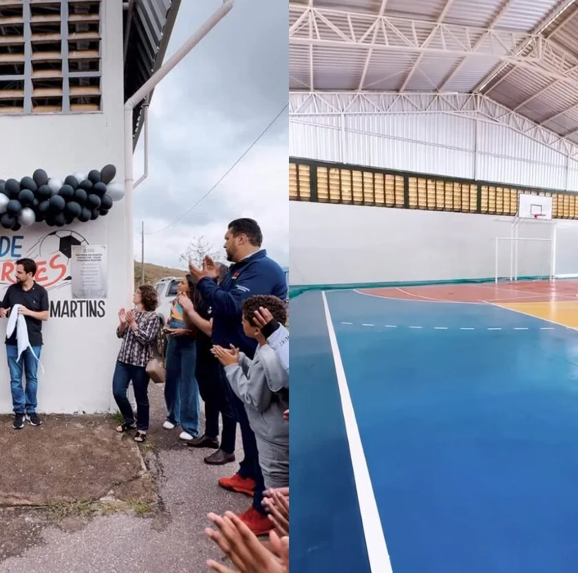 Prefeitura entrega nova quadra da Escola Dom Luciano em Mariana