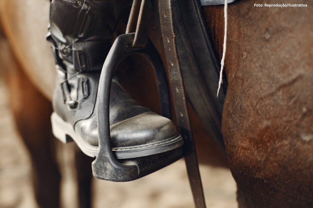 Sogro dá chicotadas em genro e o persegue a cavalo
