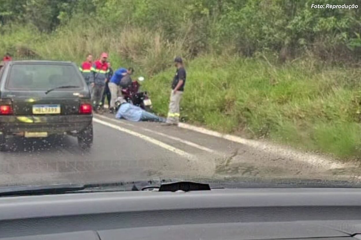 Motociclista se envolve em acidente na BR-356, em Saramenha