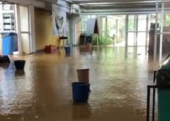 Alagamentos atingem prédios da UFOP após forte chuva nesta quinta-feira