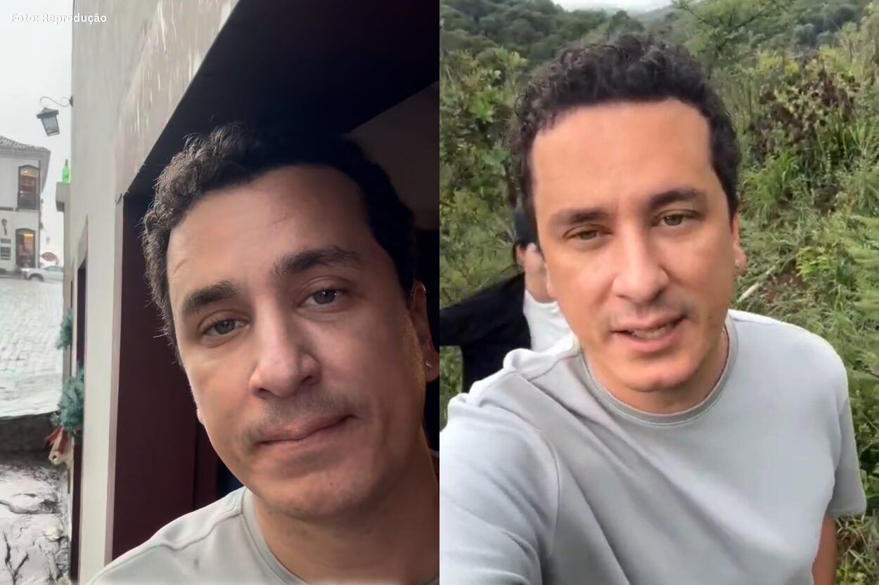 Rafael Portugal faz trilha e passeia no centro histórico de Ouro Preto