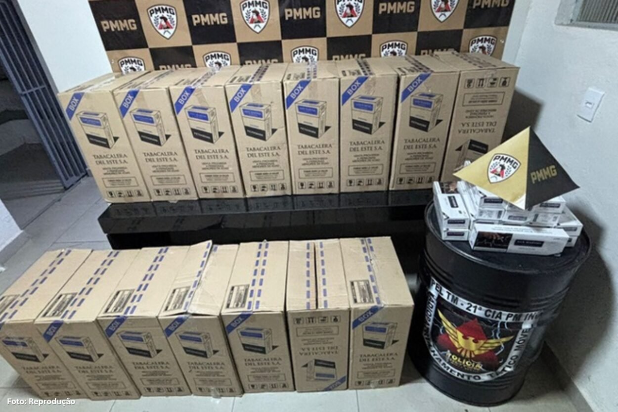 PM apreende mais de 7 mil maços de cigarros contrabandeados em Ponte Nova