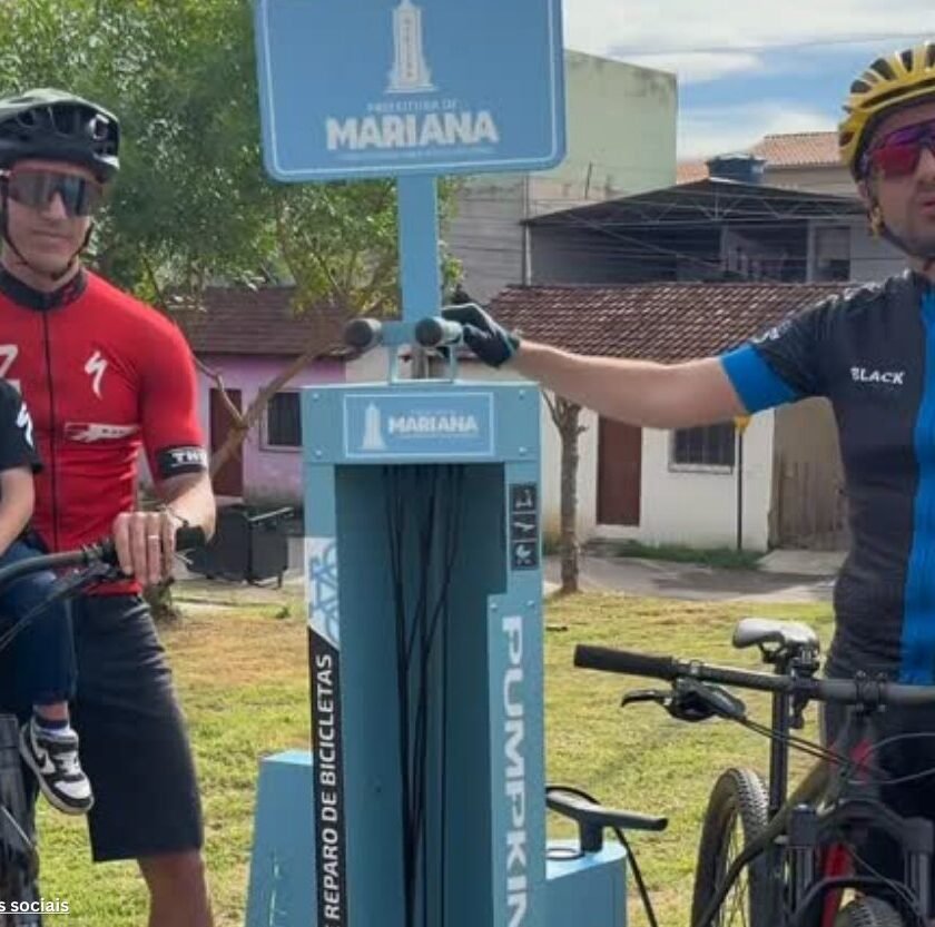 Mariana instala primeira bikestation para manutenção rápida de bicicletas