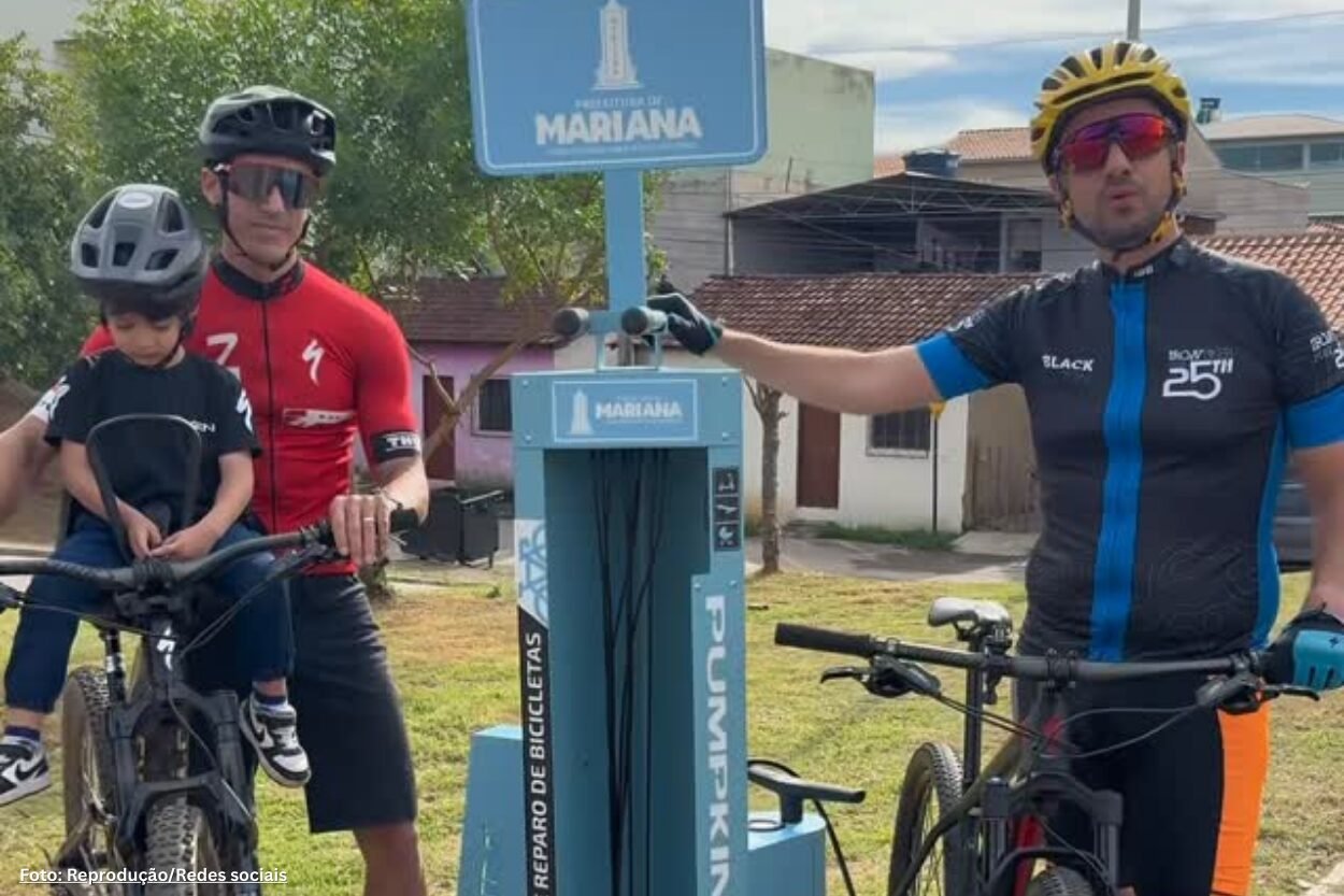 Mariana instala primeira bikestation para manutenção rápida de bicicletas