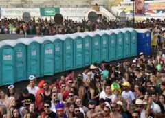 BH lidera ranking nacional de banheiros químicos no Carnaval 2026